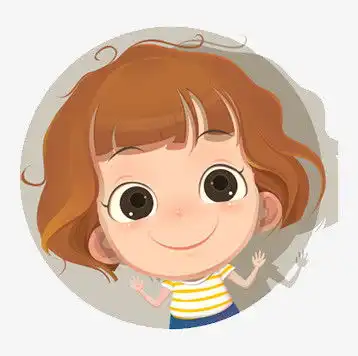 小女孩可爱头像卡通动画
