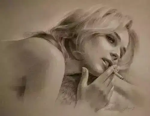 只用黑白灰三个色调就能画出美女肖像,素描的美丽永不褪色