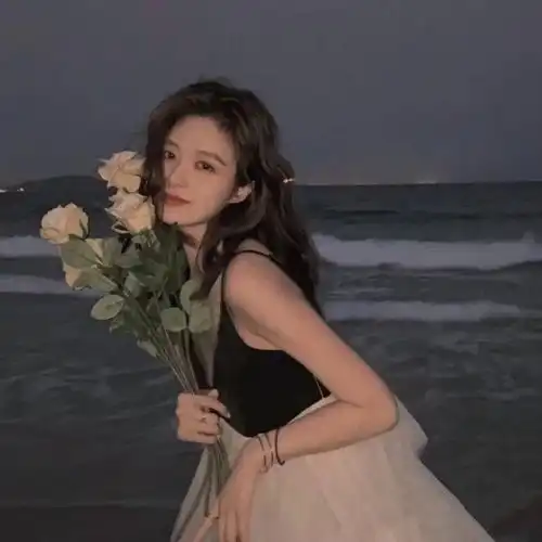 甜酷女生头像把温柔与浪漫藏在晚安里