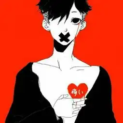 恐怖头像女生冷酷黑色带