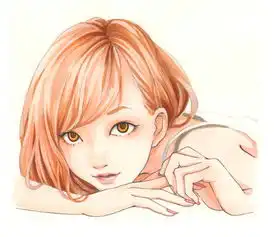 手绘哲女孩子手绘步骤图二