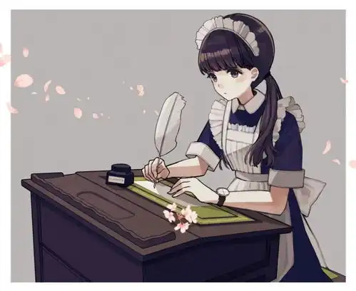 插画壁纸女仆萝莉酱,我可以动漫人物多角度动态参考服饰素材