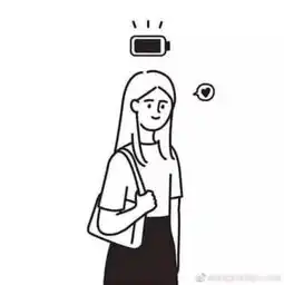 简约黑白线条头像女生女
