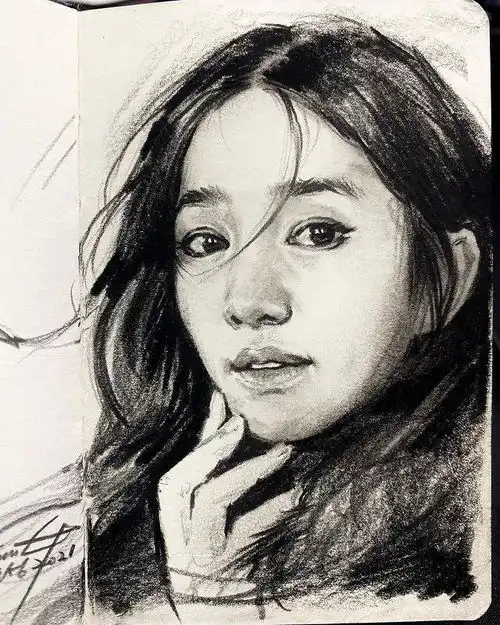 用木炭条画素描,笔触大刀阔斧,调子666,画完它们,秒过艺考