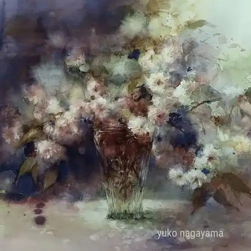 日本水彩女神画作超梦幻的色调撩人的意境,又美出新高度