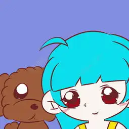 原创手绘卡通女孩和泰迪狗分层可直接用矢量图免费下载psd格式700像素编号19943092千图网