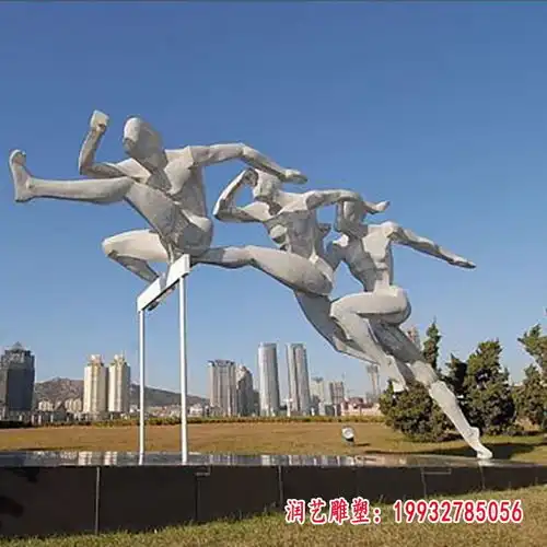 不锈钢运动人物抽象雕塑泰州不锈钢雕塑运动人物图片润艺雕塑