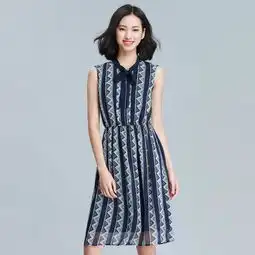 奔三奔四又有赘肉的女人,雪纺连衣裙时髦显瘦显高