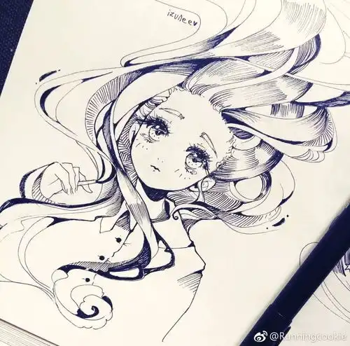 插画师笔下的针管笔动漫女孩,每一张都很吸睛,太美了