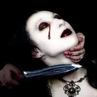 恐怖头像女生冷酷黑色带