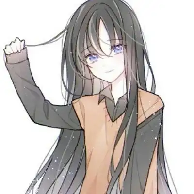 黑发女生头像二次元