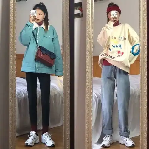 搭配参考分享一组盐系少女冬日穿搭示范,酷中还带点甜心语
