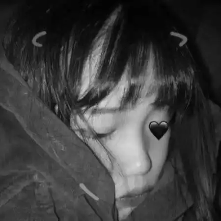 可爱贴纸黑白女生头像,真心不错快来拿图吧