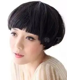 女生可爱蘑菇头小清新蘑菇头短发发型图片