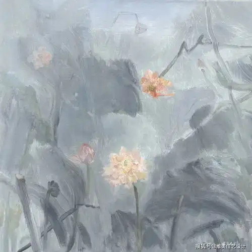 宋天成新品油画荷花系列诗情意境禅机