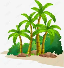 绿色卡通椰树素材图片免费下载高清png千库网图片编号8780493
