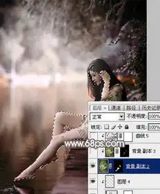 怎么样在ps中为湖景图片打造出唯美的红褐色效果2