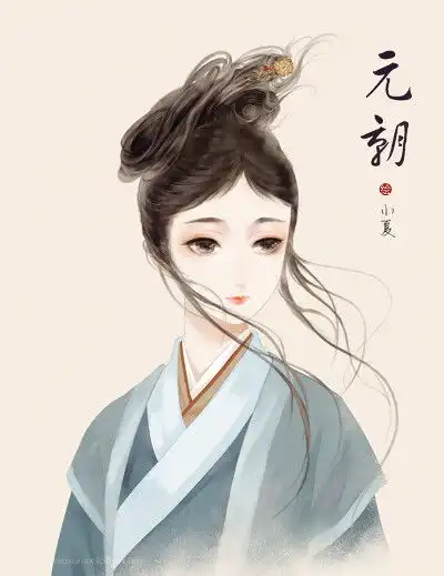 飞天紒垂鬟分髾髻刘思良钢笔仕女发型高清图片,堆糖,美图壁纸兴趣社区