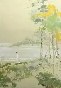 他的油画,浓浓的中国意境