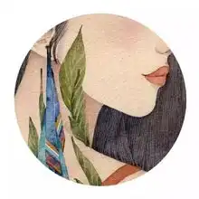 唯美插画女生头像