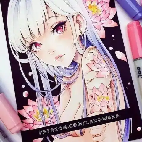 90后美女的小清新动漫手绘,不可错过