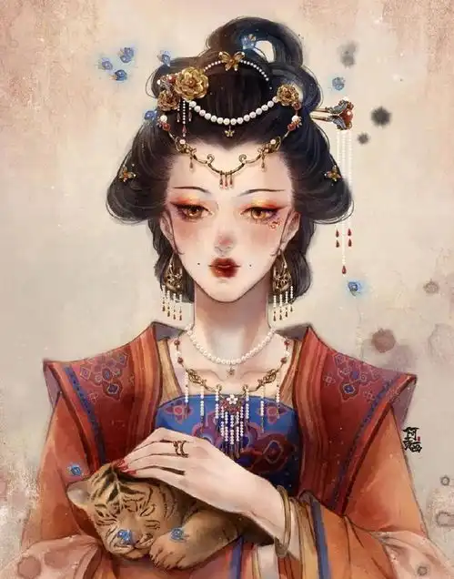 当古风插画遇上十二生肖,这画风太爱了