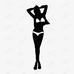 手绘黑白妩媚女人剪影素材图片免费下载高清psd千库网图片编号9172289