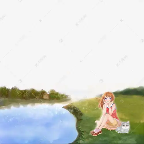 唯美漂亮女孩山水眺望素材图片免费下载千库网